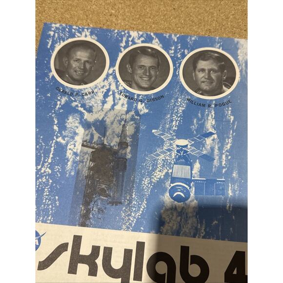 NASA Skylab 4 Mission Poster Ephemera Third Manned Mission 1973 - Picture 2 of 5